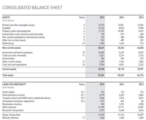 Louis Vuitton Income Statement 2010